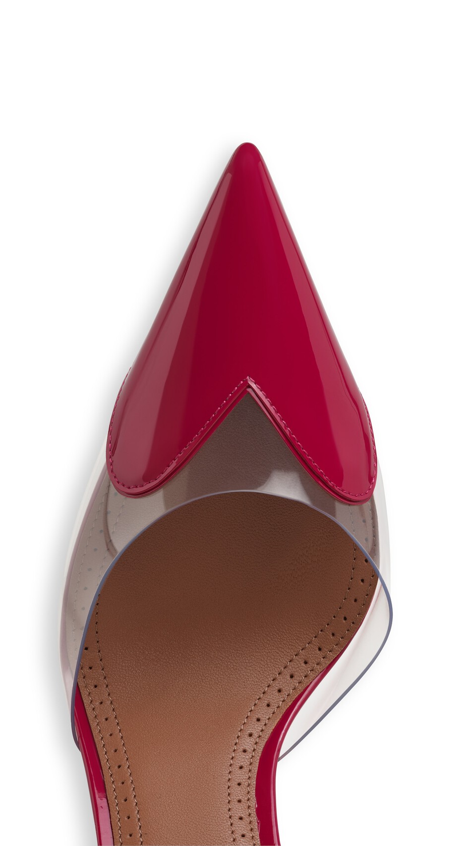 ALA&Iuml;A LE C&OElig;UR MULES IN PATENT LEATHER RASPBERRY - View 4