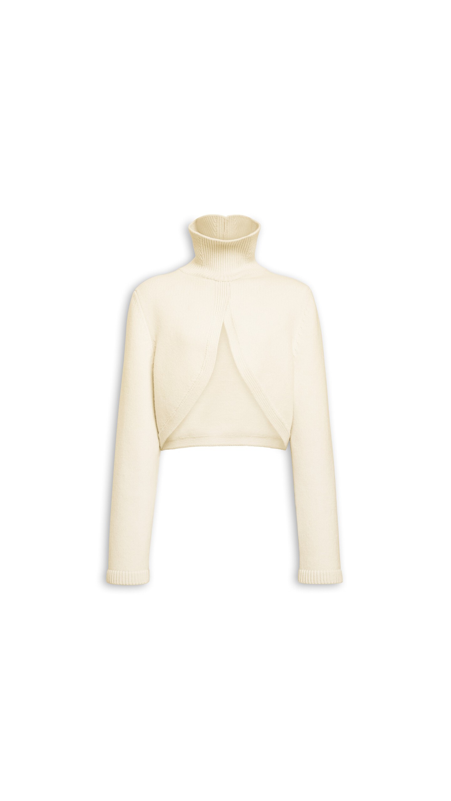 ALA&Iuml;A CASHMERE KNIT CUT-OUT JUMPER NATURAL WHITE