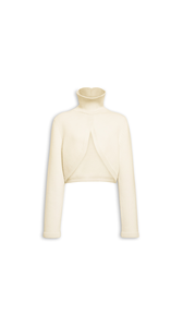 NATURAL WHITE - ALA&Iuml;A CASHMERE KNIT CUT-OUT JUMPER