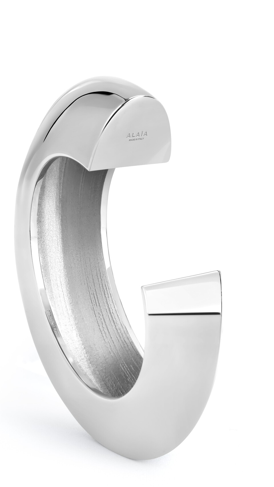 ALA&Iuml;A EDGE SMALL CUFF WHITE SILVER - View 2