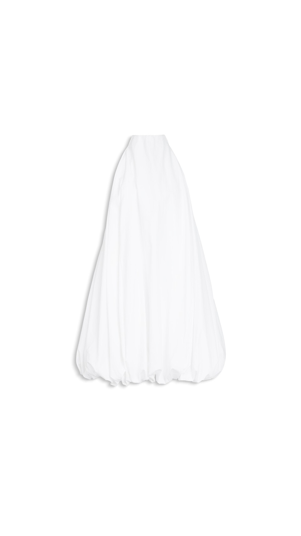 ALA&Iuml;A BALLOON POPLIN DRESS WHITE