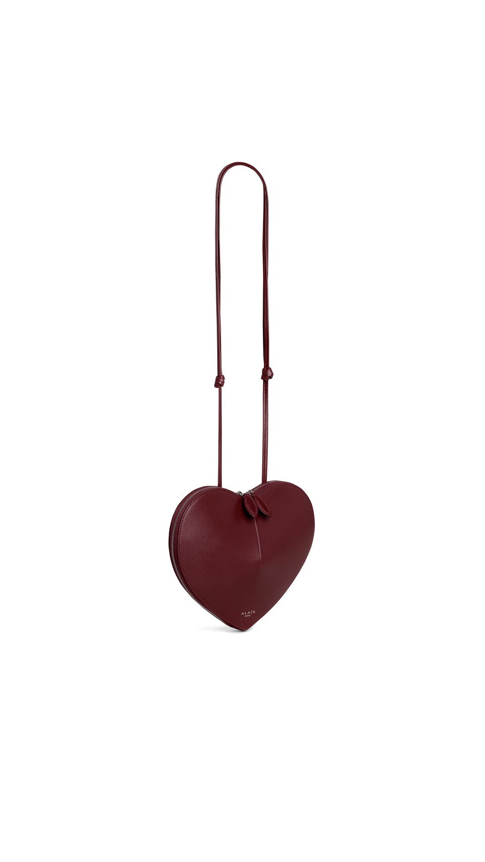 ALA&Iuml;A LE C&OElig;UR BAG IN CALFSKIN GARNET RED - View 2