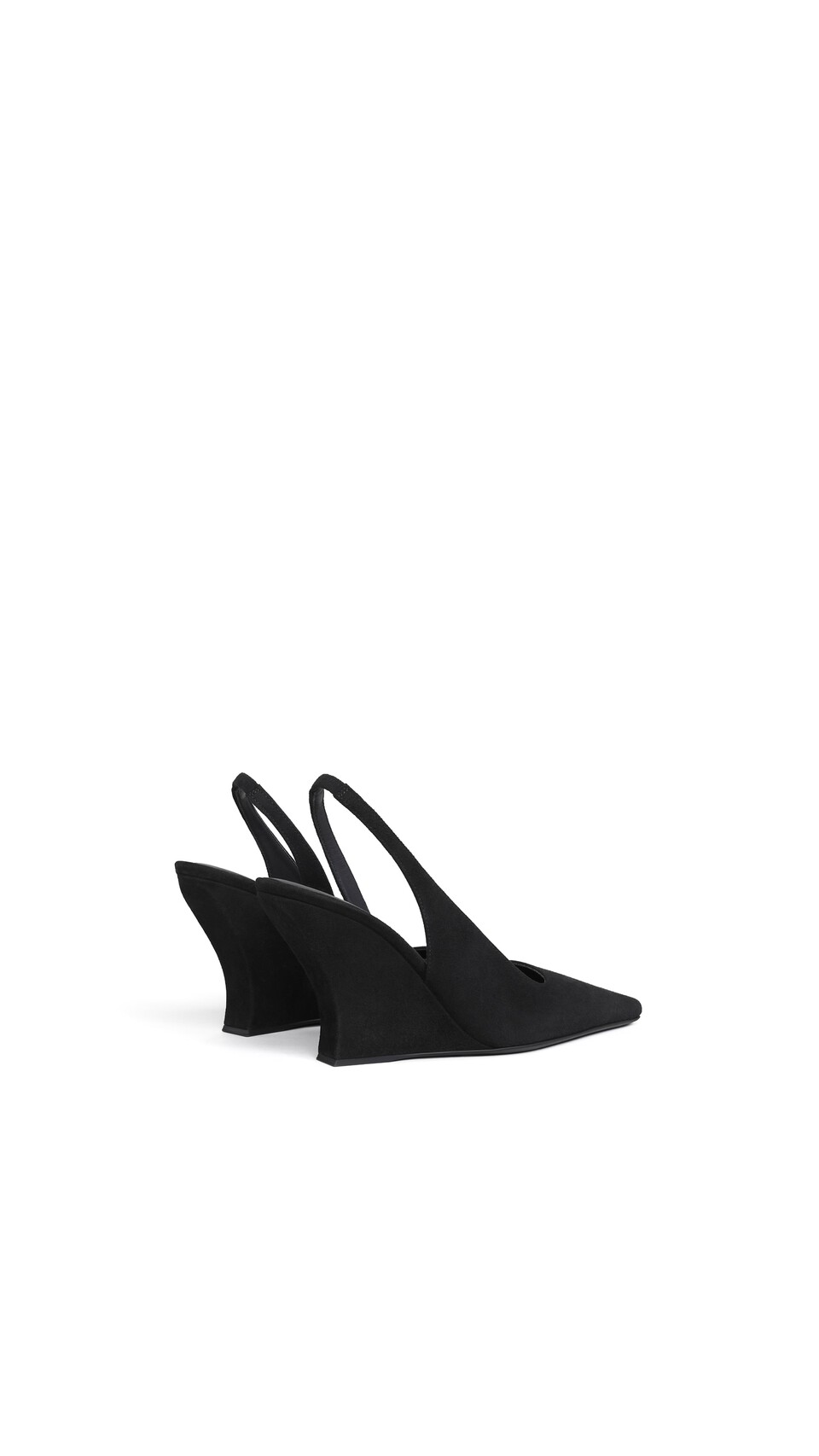 ALA&Iuml;A WAVE SLINGBACKS IN SUEDE BLACK - View 3