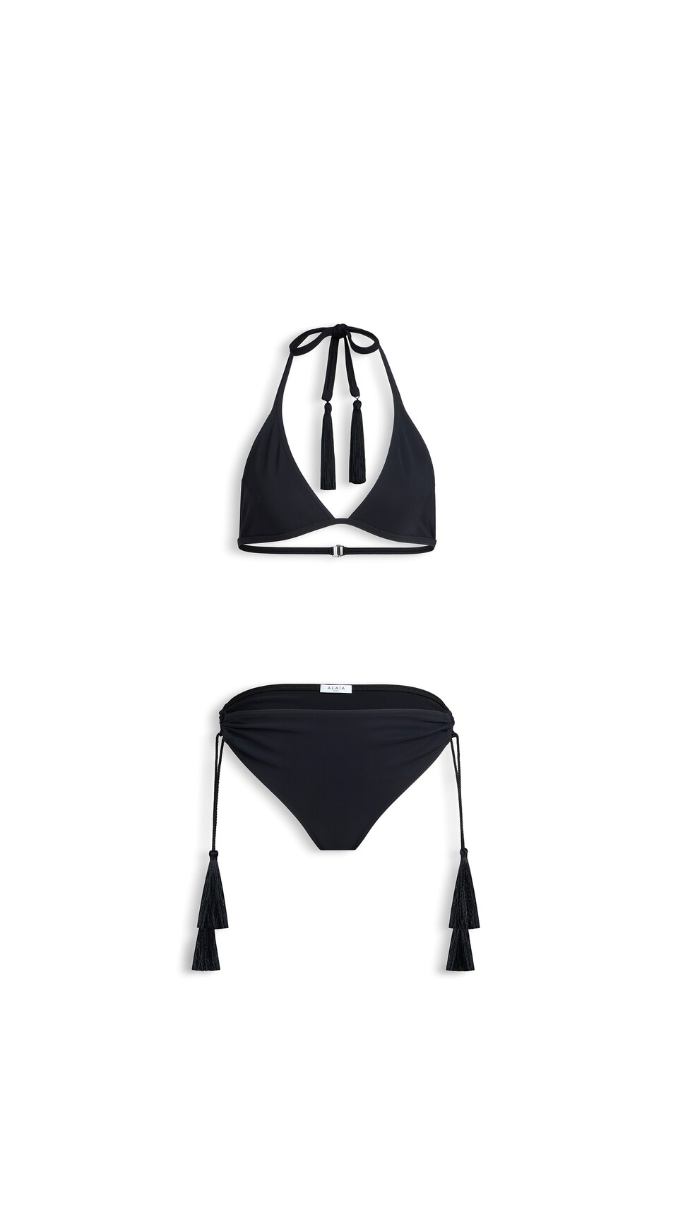 ALA&Iuml;A TASSEL BIKINI SET BLACK