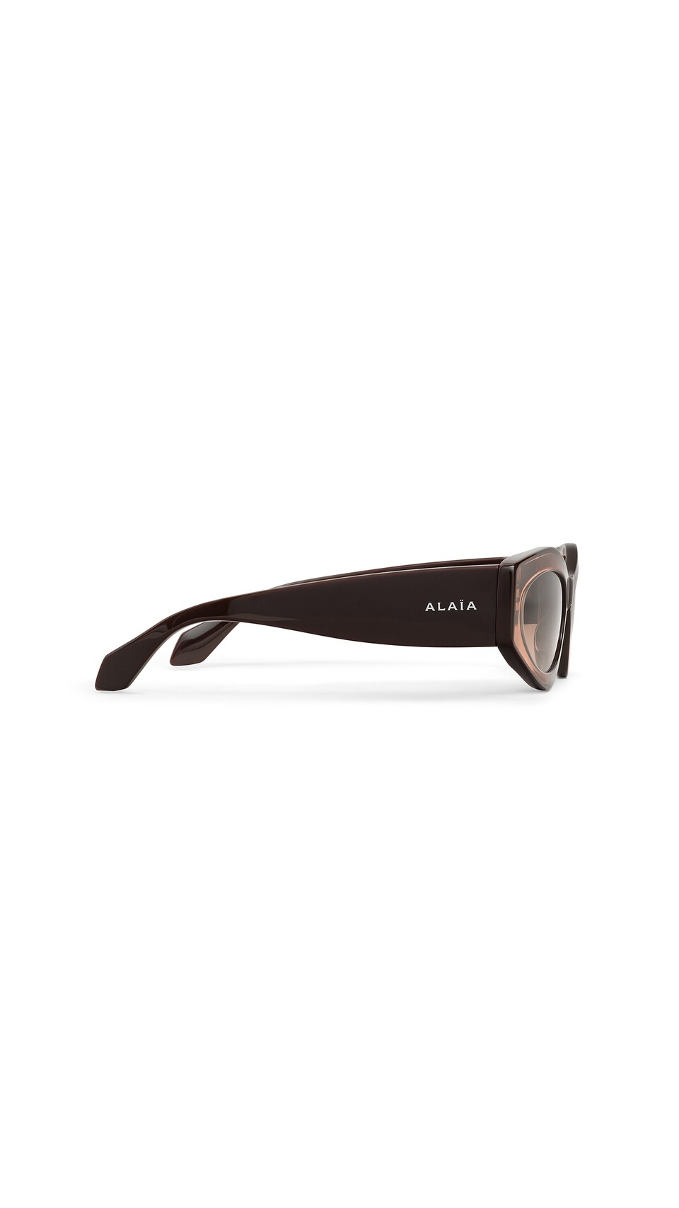 ALA&Iuml;A CAT EYES SUNGLASSES TRANSPARENT BROWN - View 2