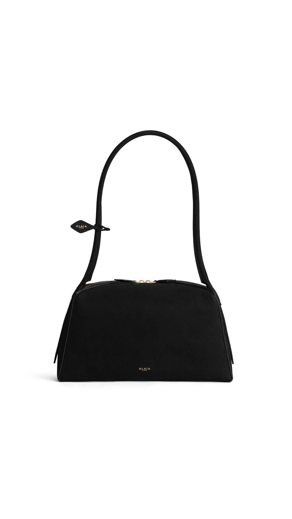 ALA&Iuml;A LE BOULEDOGUE BAG IN NUBUCK BLACK