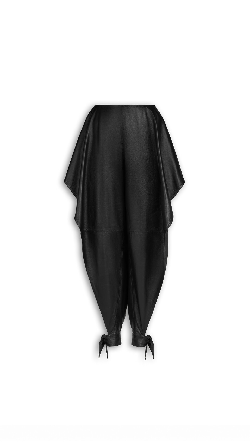 ALA&Iuml;A PANELLED LEATHER PANTS BLACK
