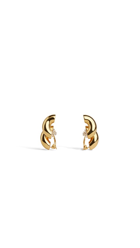 ALA&Iuml;A TORSION CLIP EARRINGS YELLOW GOLD METALS - View 2
