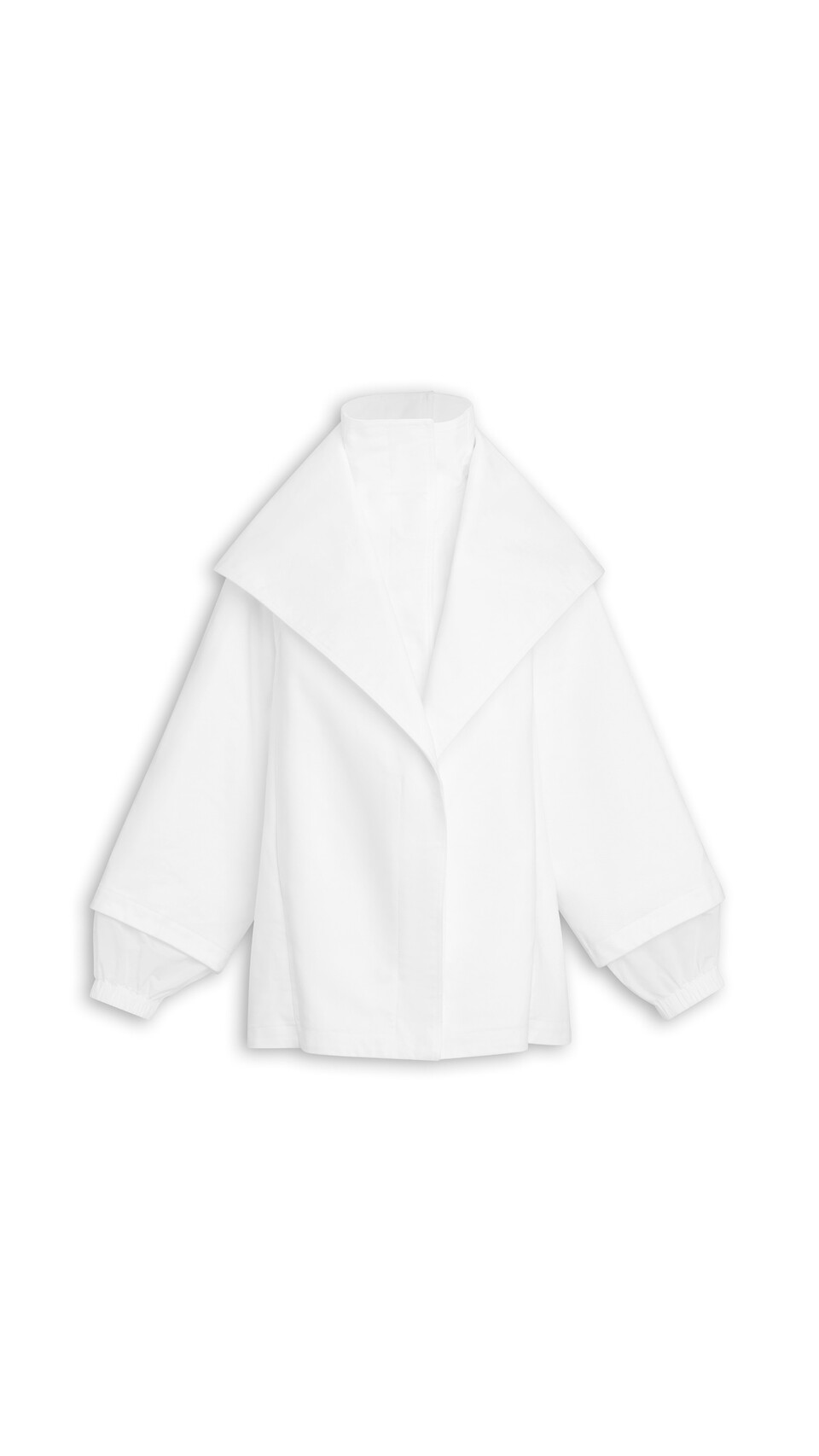 ALA&Iuml;A LAYERED COTTON PARKA WHITE