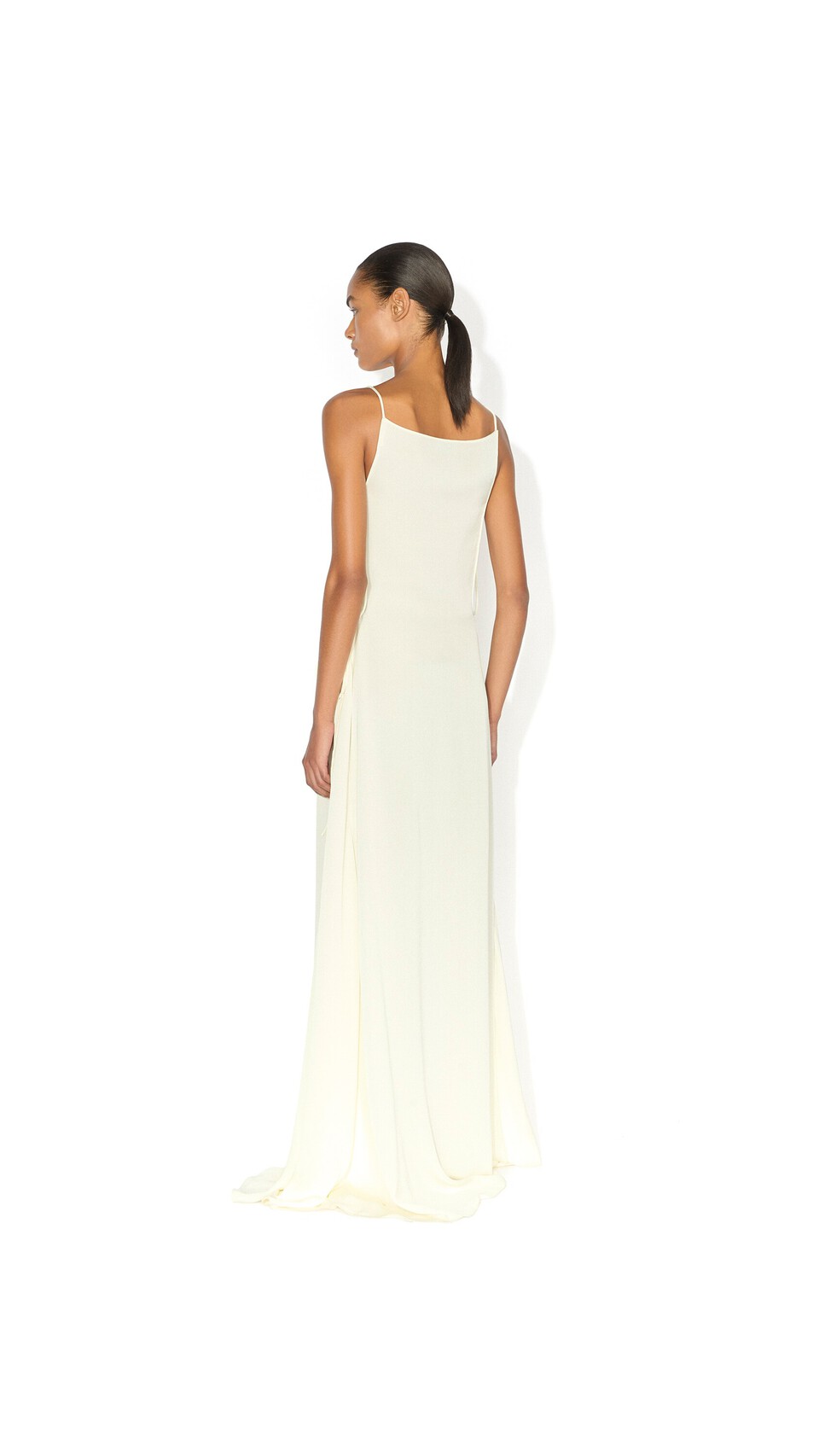 ALA&Iuml;A CADY TIED DRESS CREAMY WHITE - View 3