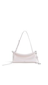 ROSE QUARTZ - ALA&Iuml;A LE CLICK EAST WEST SMALL BAG IN CALFSKIN