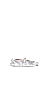 OFF-WHITE - ALA&Iuml;A STRASS LAMBSKIN BALLET FLATS
