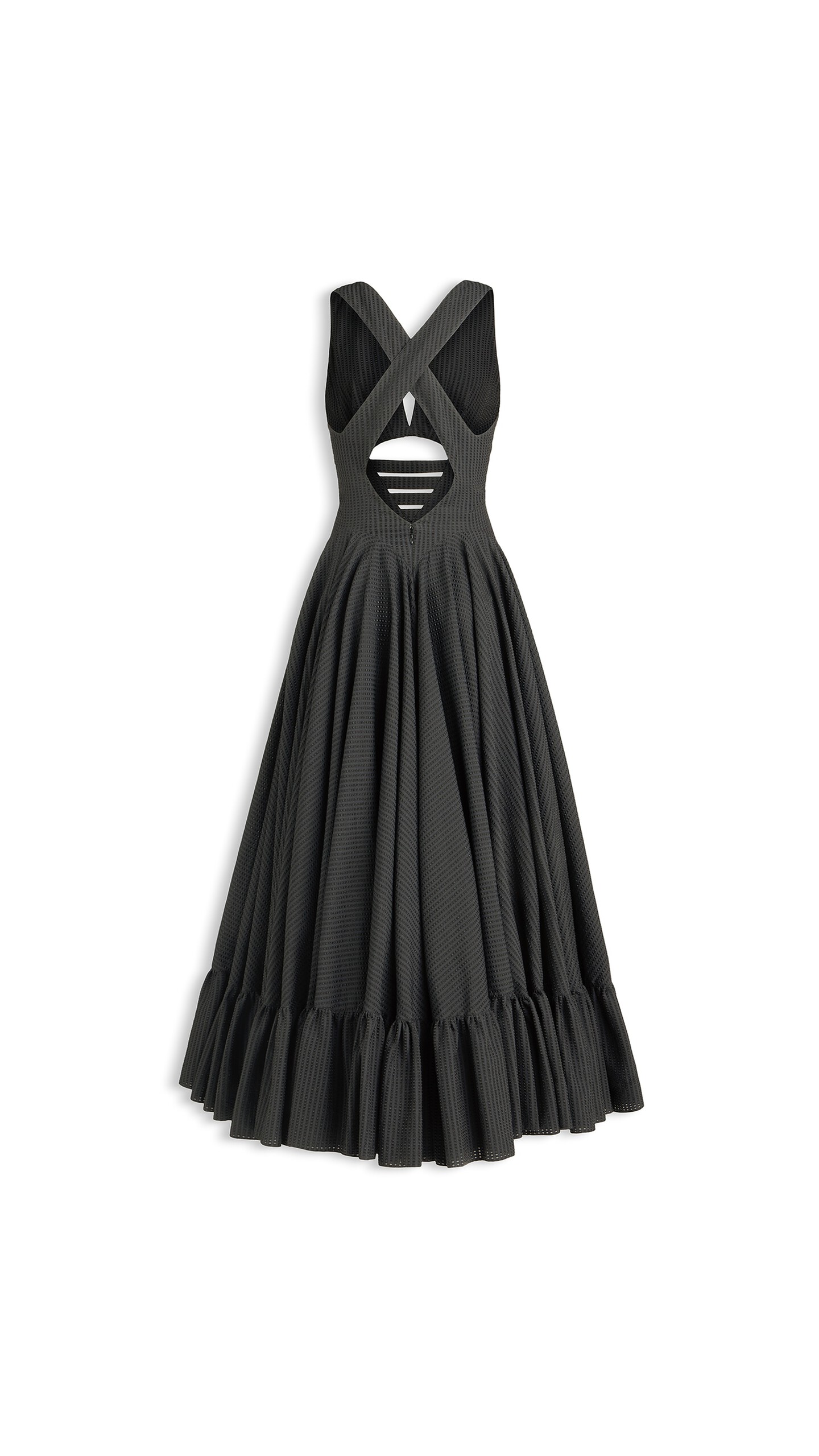 ALA&Iuml;A DEESSE COTTON DRESS BLACK - View 5