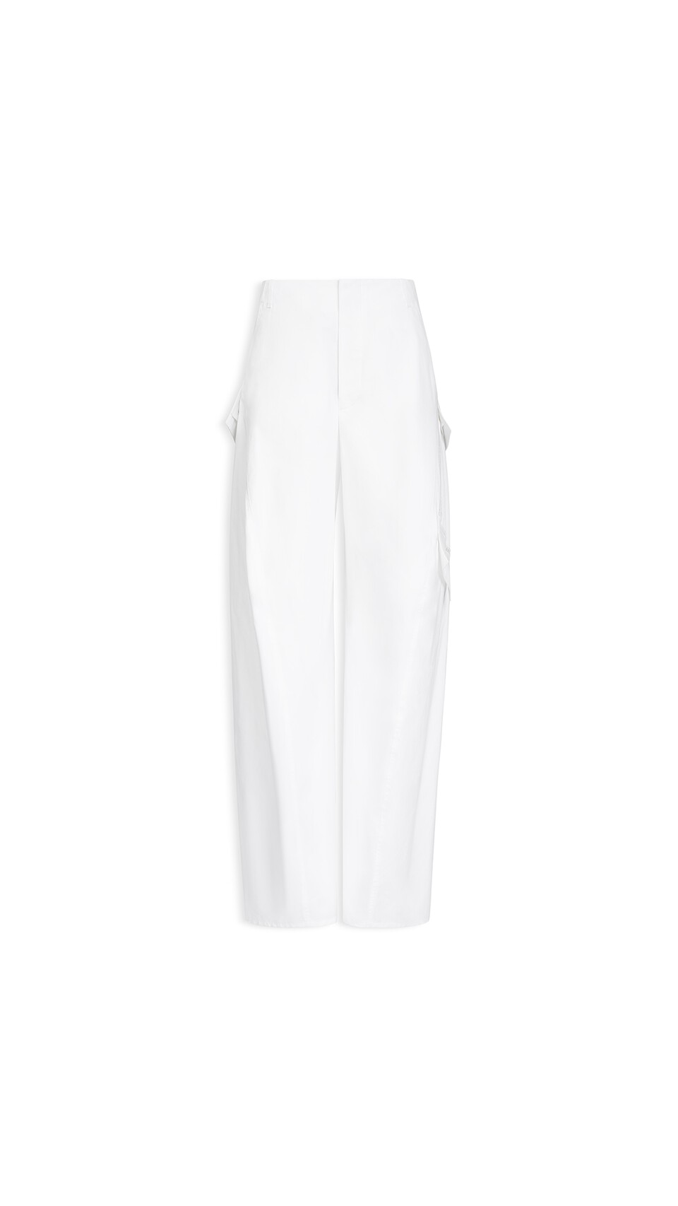 ALA&Iuml;A POPLIN CARGO PANTS WHITE