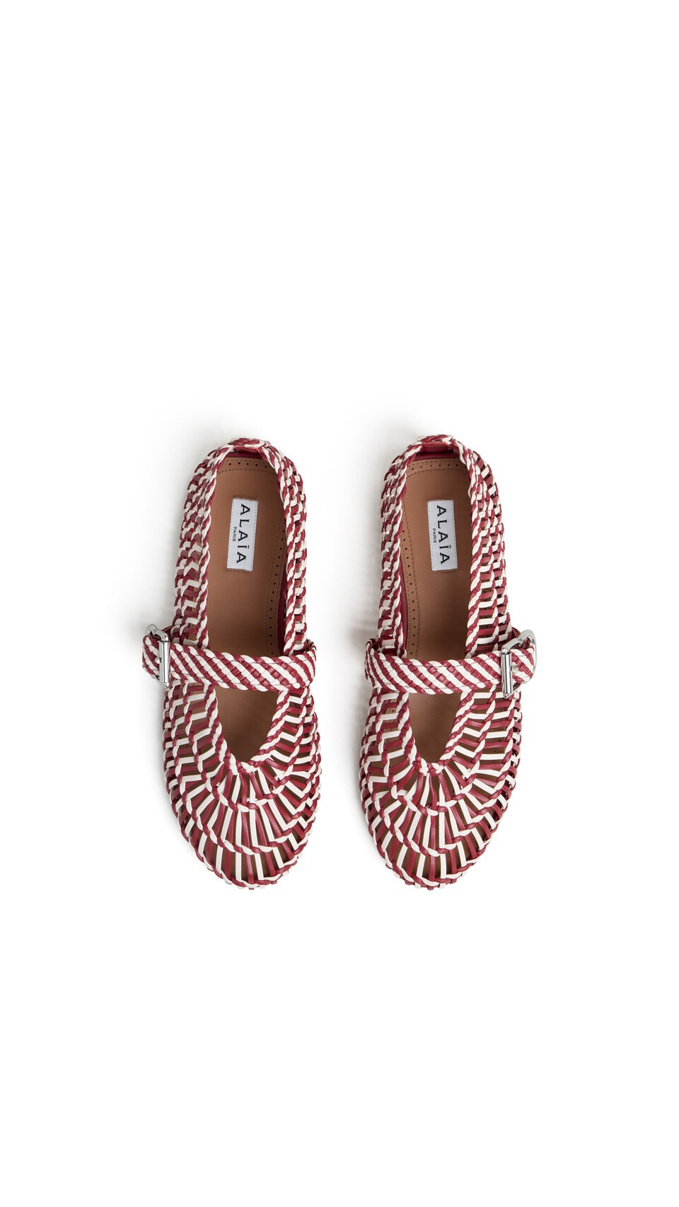 ALA&Iuml;A BALLET FLATS IN WEAVED LAMBSKIN  - View 4