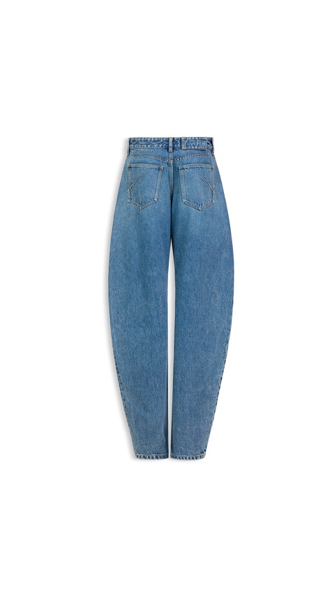 ALA&Iuml;A ROUND DENIM JEANS VINTAGE BLUE - View 2
