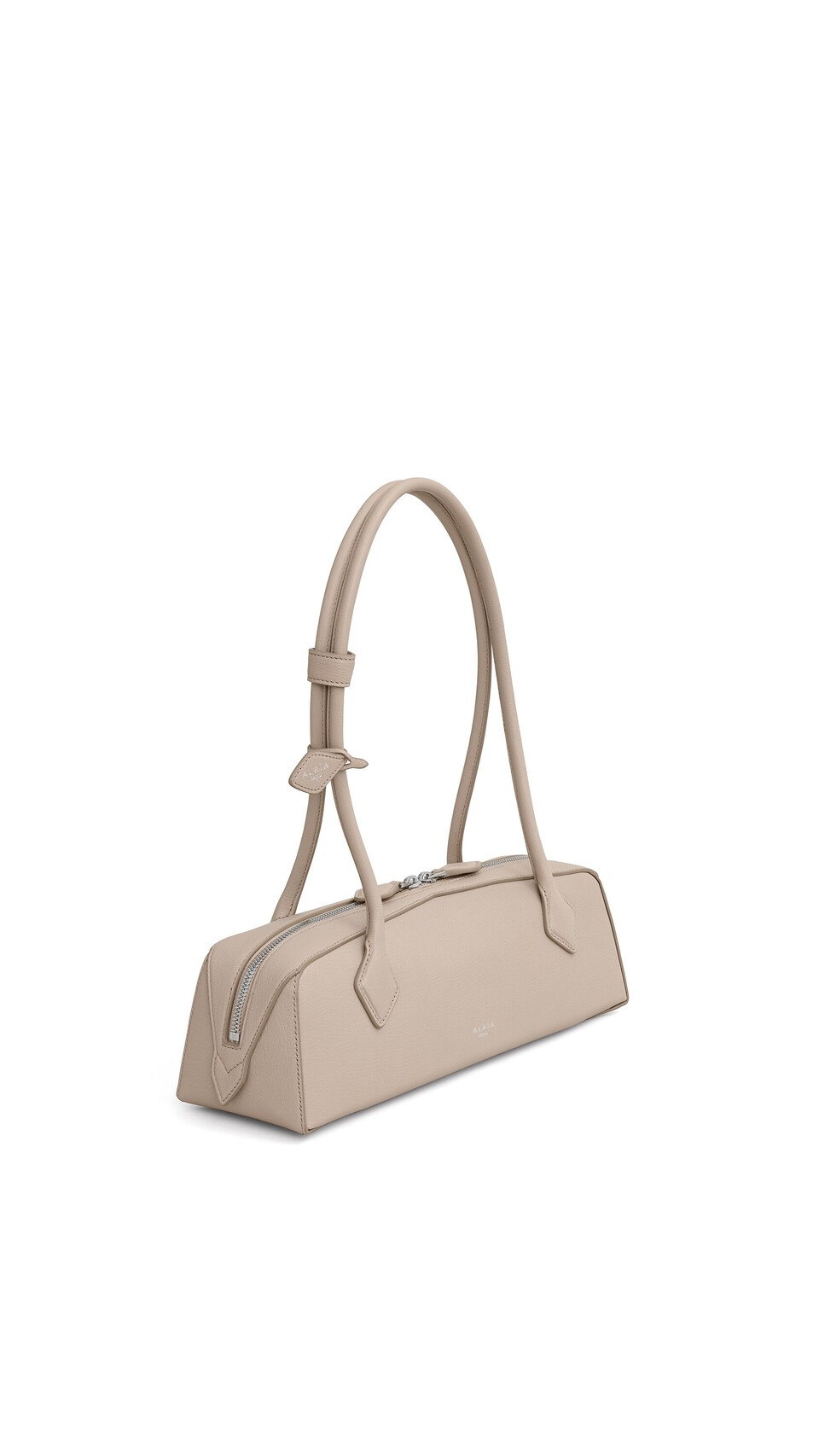 ALA&Iuml;A LE TECKEL MEDIUM BAG IN GOATSKIN GREY - View 2