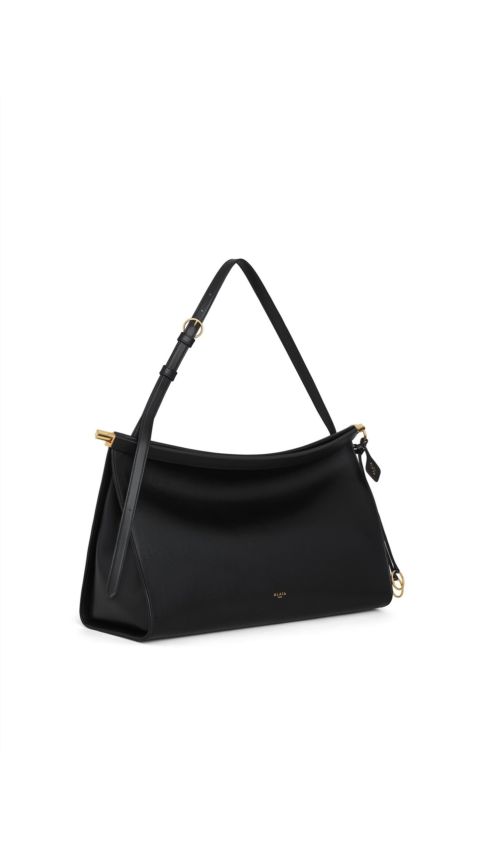 ALA&Iuml;A LE CLICK EAST WEST LARGE BAG IN CALFSKIN BLACK - View 2