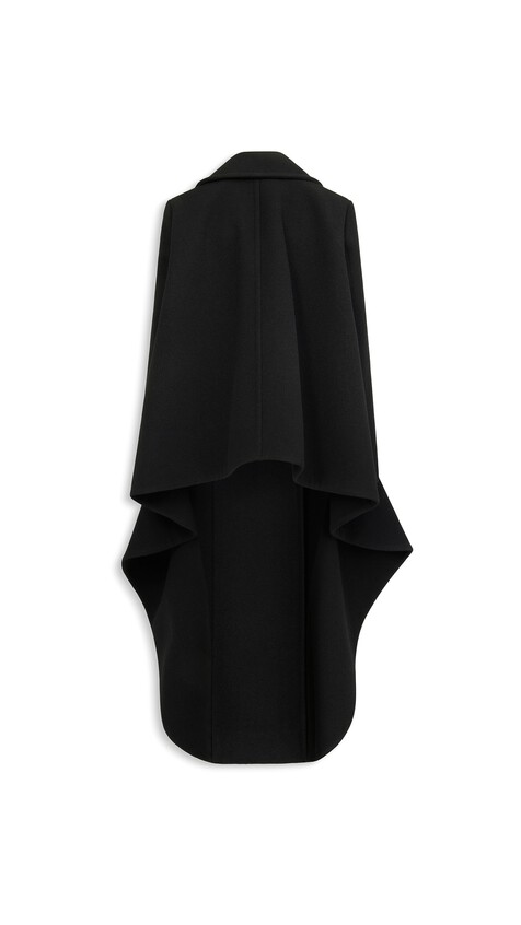 ALA&Iuml;A WOOL PRINCESS COAT BLACK - View 2