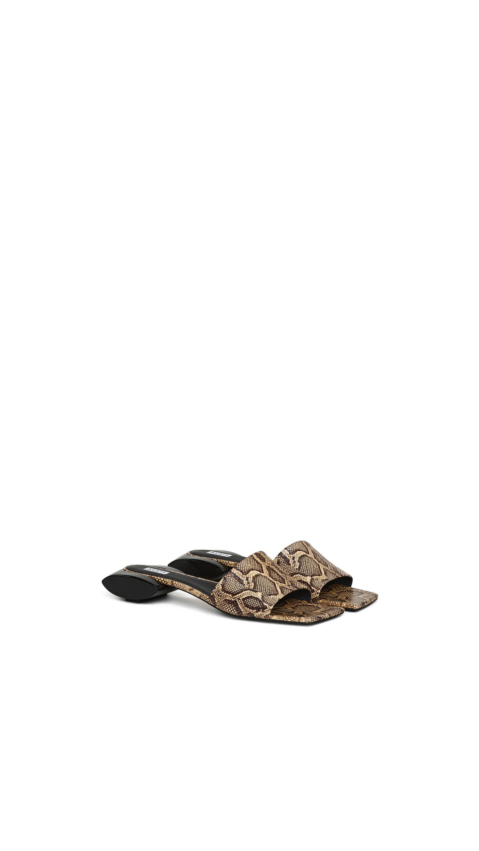 ALA&Iuml;A ELLIPSE MULES IN AYERS LEATHER HONEY - View 2