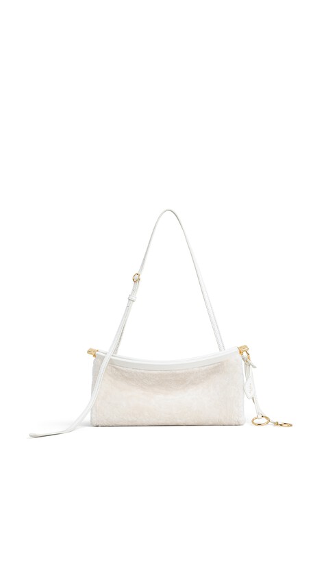 LE CLICK EAST WEST SMALL BAG IN SHAVED SHEARLING