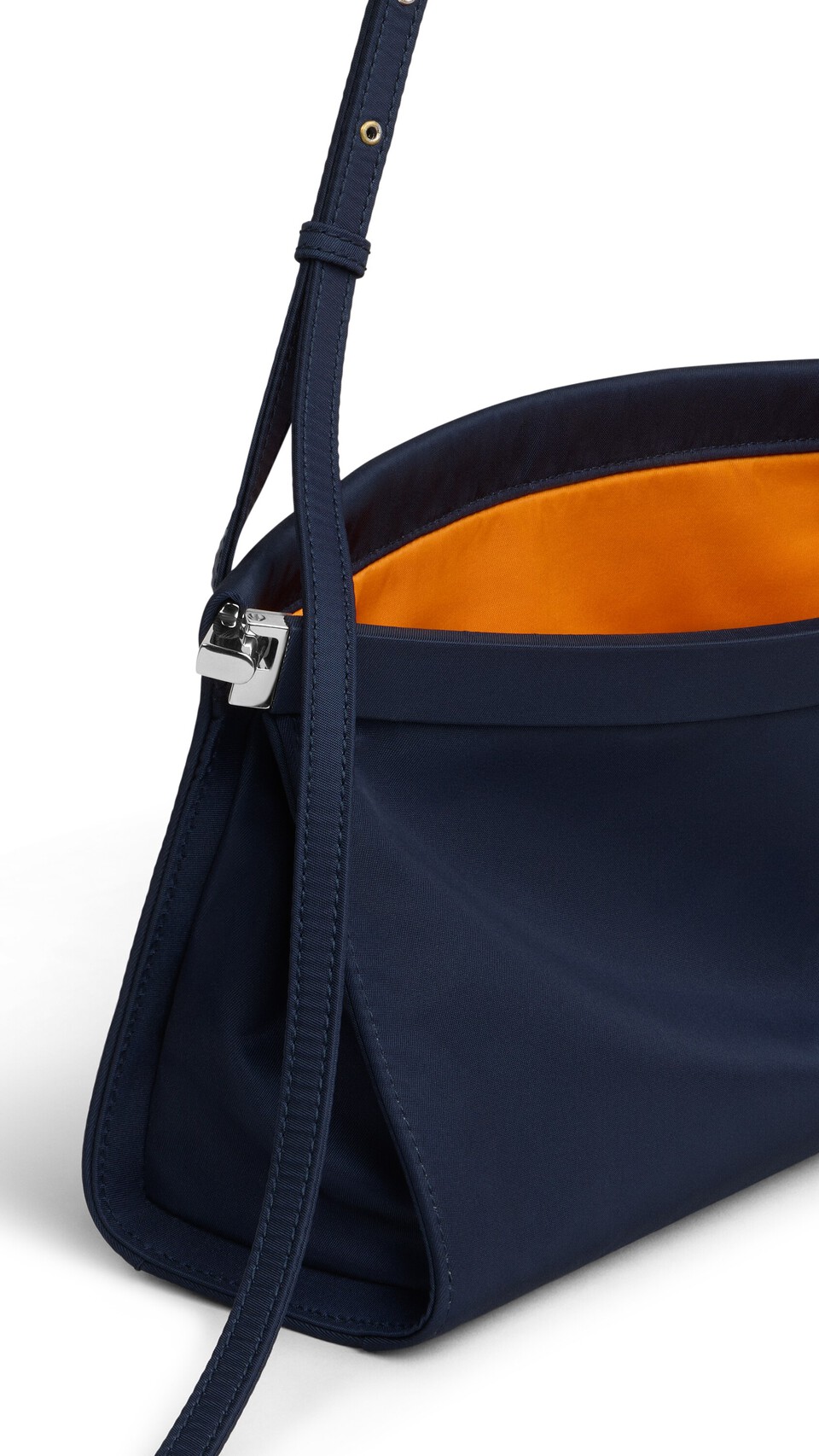 ALA&Iuml;A LE CLICK EAST WEST MEDIUM BAG IN NYLON MIDNIGHT - View 3