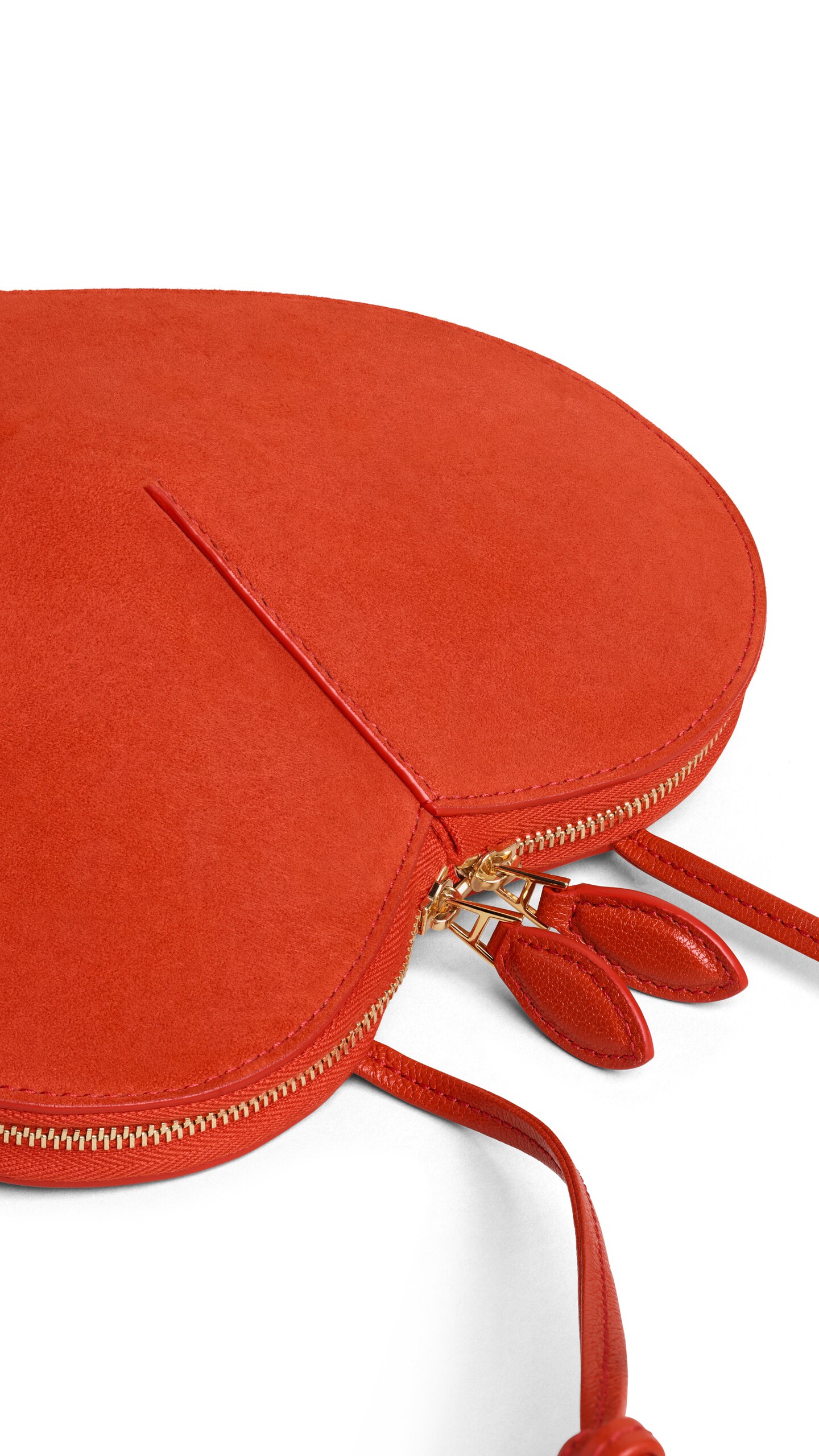 ALA&Iuml;A LE C&OElig;UR BI-MATERIAL BAG IN LEATHER BURNT ORANGE - View 3