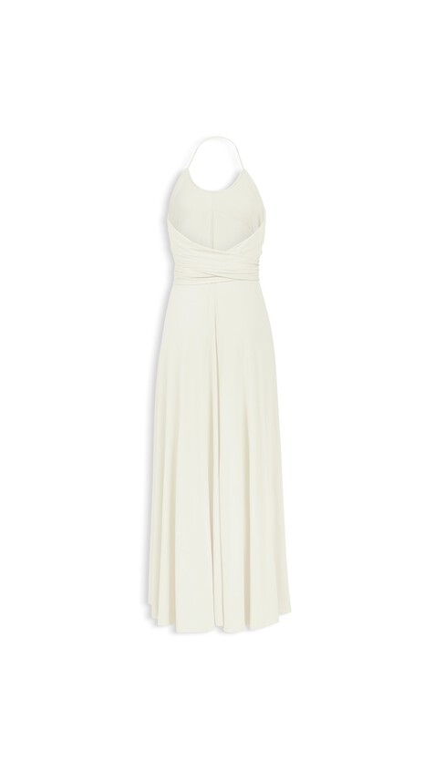 ALA&Iuml;A GEKREUZTES JERSEYKLEID CREMIGES WEISS - View 2