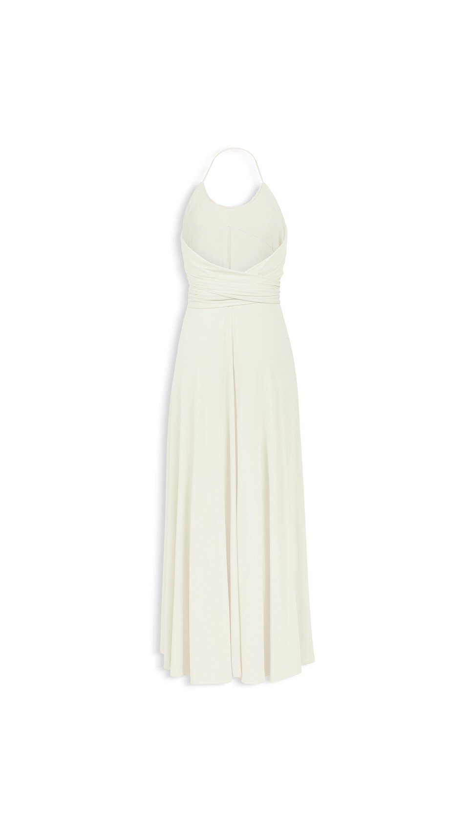 ALA&Iuml;A CROSSED JERSEY DRESS CREAMY WHITE - View 2
