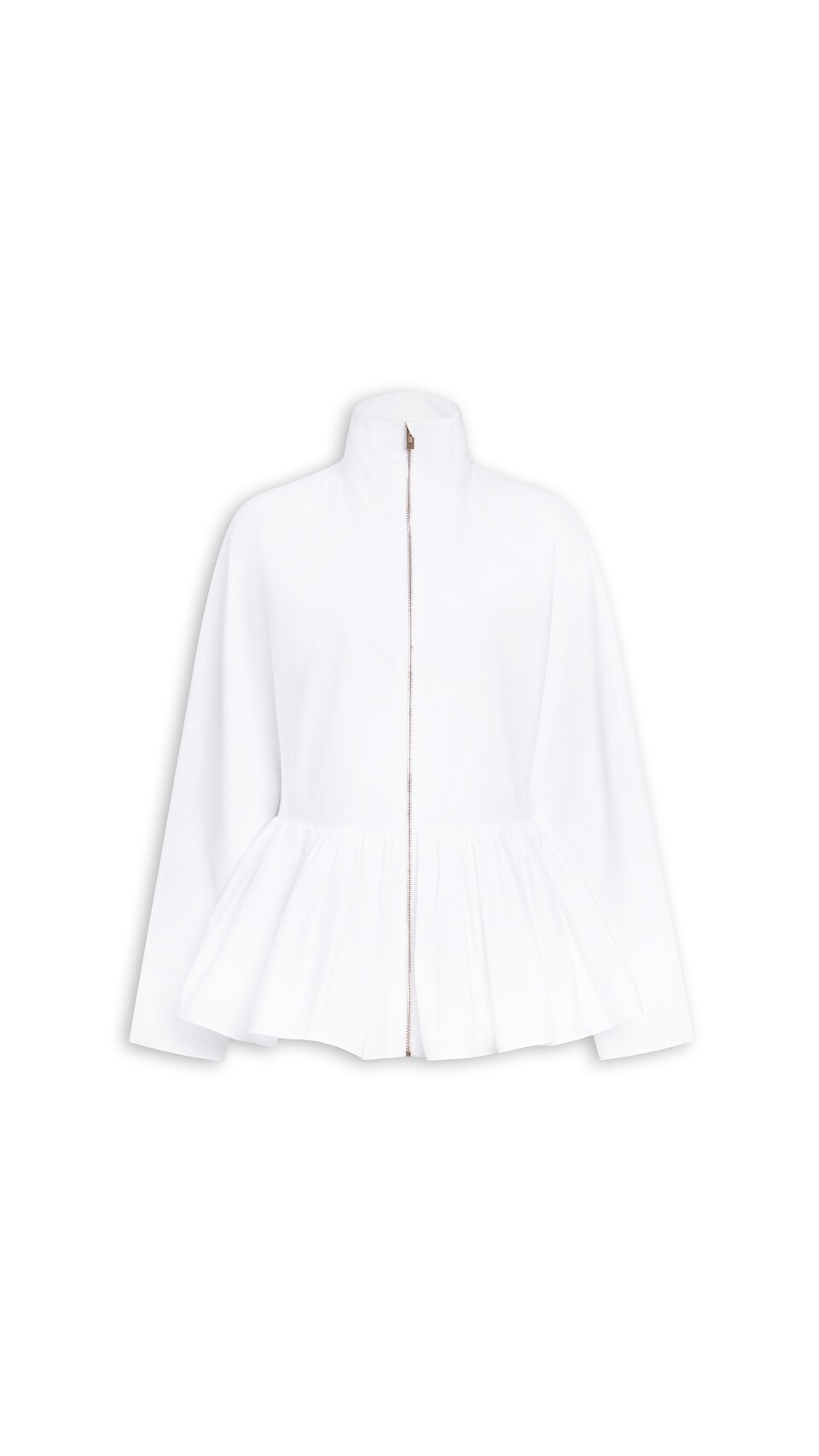 ALA&Iuml;A COTTON POPLIN PEPLUM JACKET WHITE