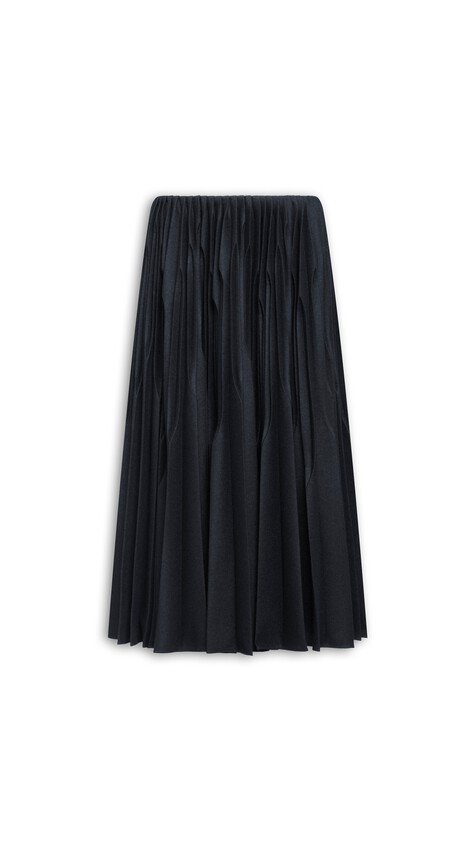 FLANNEL PLEATED SKIRT