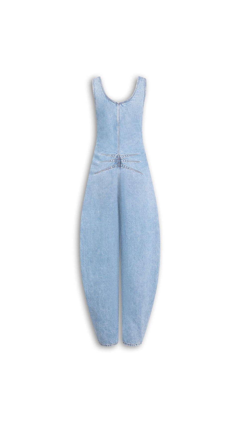 ALA&Iuml;A ROUND DENIM JUMPSUIT CLOUDY BLUE - View 5