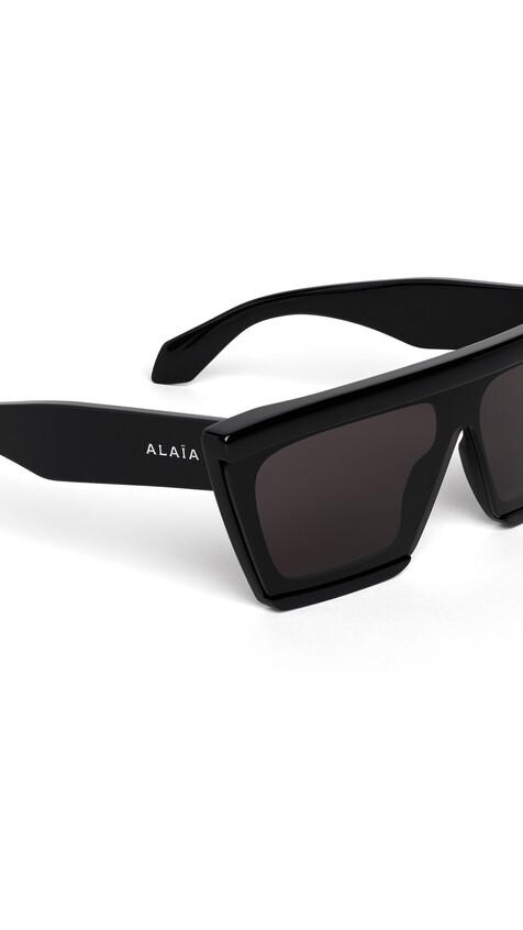 ALA&Iuml;A MASK SUNGLASSES BLACK - View 2