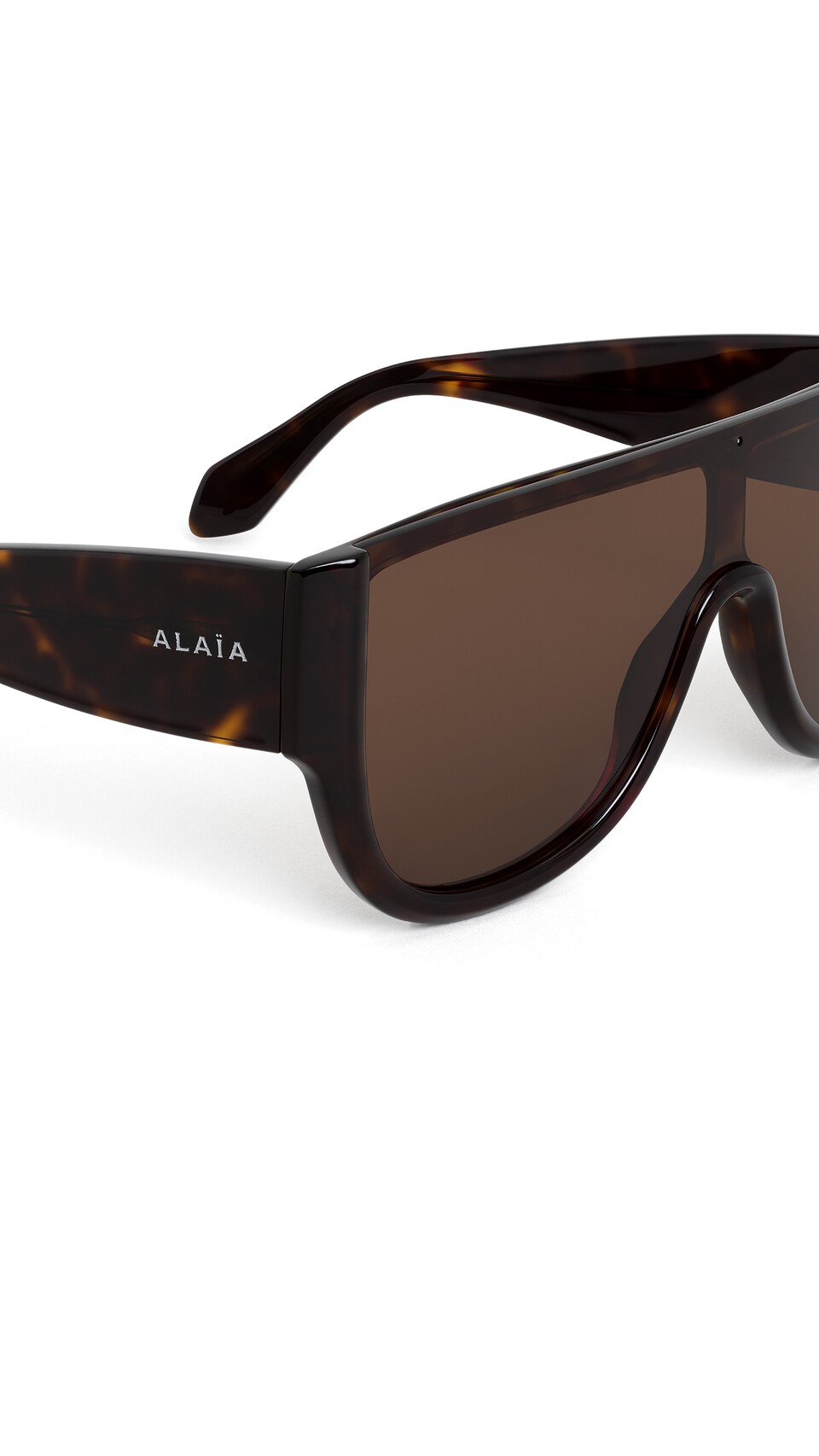 ALA&Iuml;A MASK SUNGLASSES DARK HAVANA - View 3