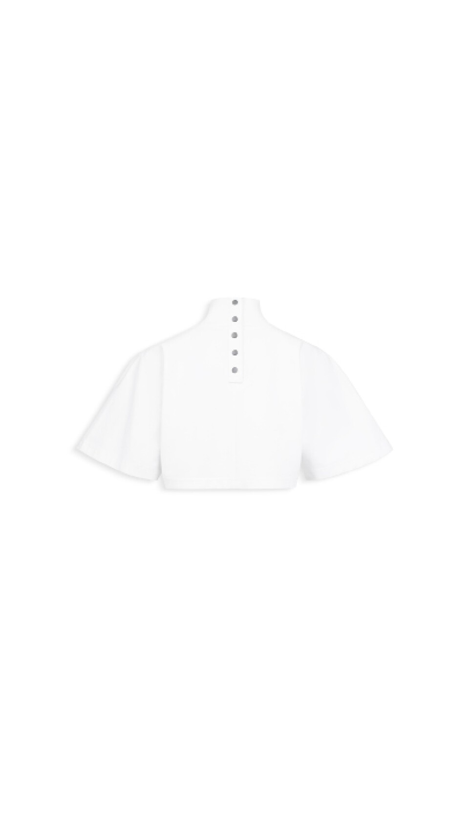 ALA&Iuml;A CROPPED COTTON JERSEY T-SHIRT WHITE - View 2