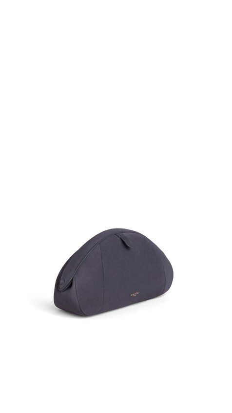 ALA&Iuml;A PURSE SMALL CLUTCH IN SUEDE GREY - View 2