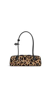BROWN - ALA&Iuml;A LE TECKEL MEDIUM BAG IN LEOPARD HAIRCALF