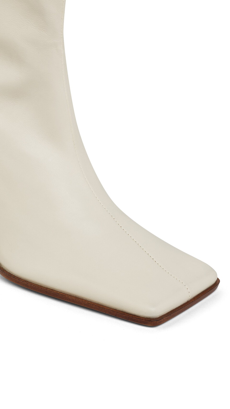 ALA&Iuml;A SOFT SQUARE BOOTS IN LEATHER CLAY - View 4