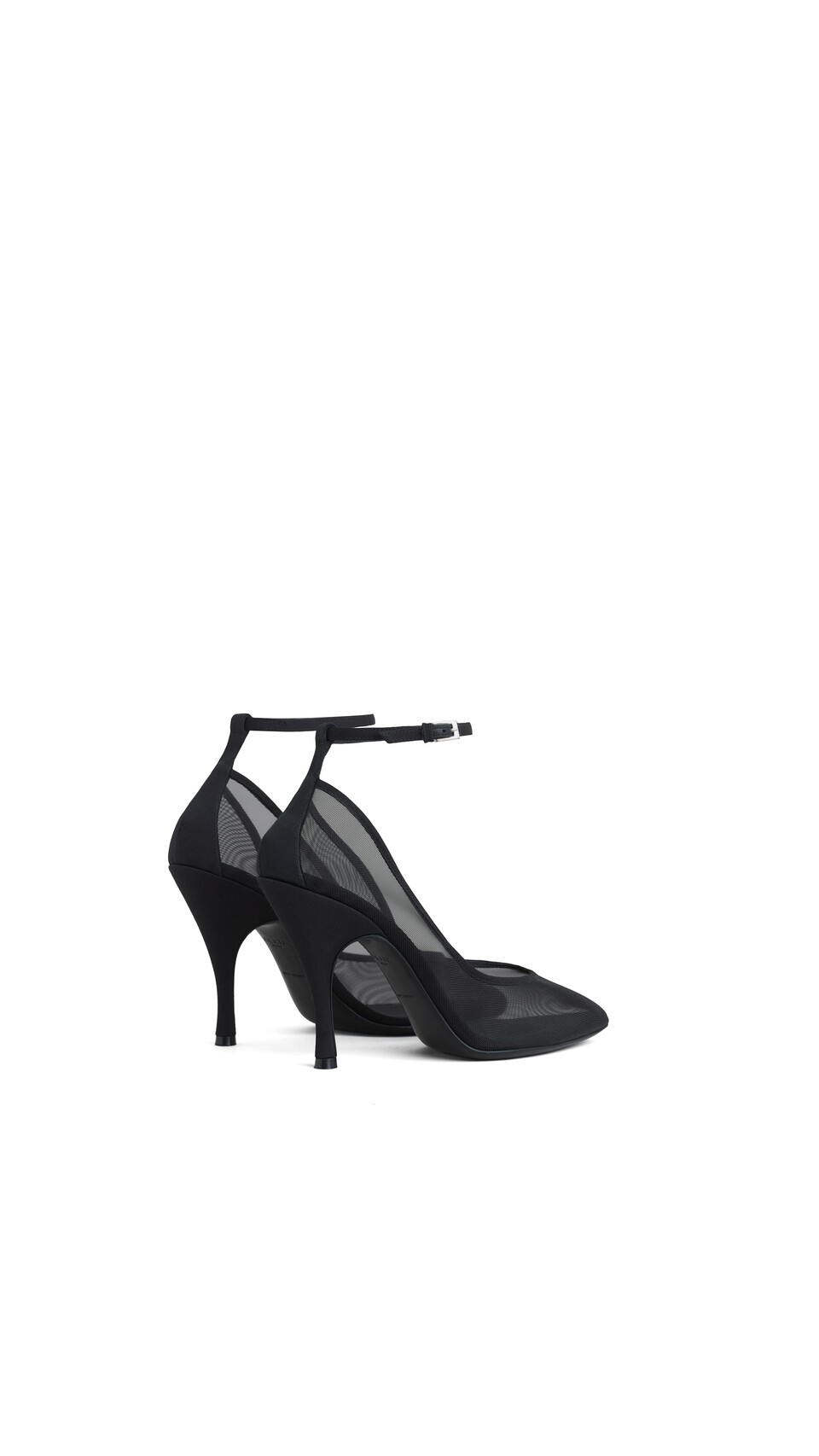 ALA&Iuml;A STRAPPY PUMPS IN MESH BLACK - View 3