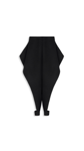 BLACK - ALA&Iuml;A FELTED WOOL TRIANGLE PANTS