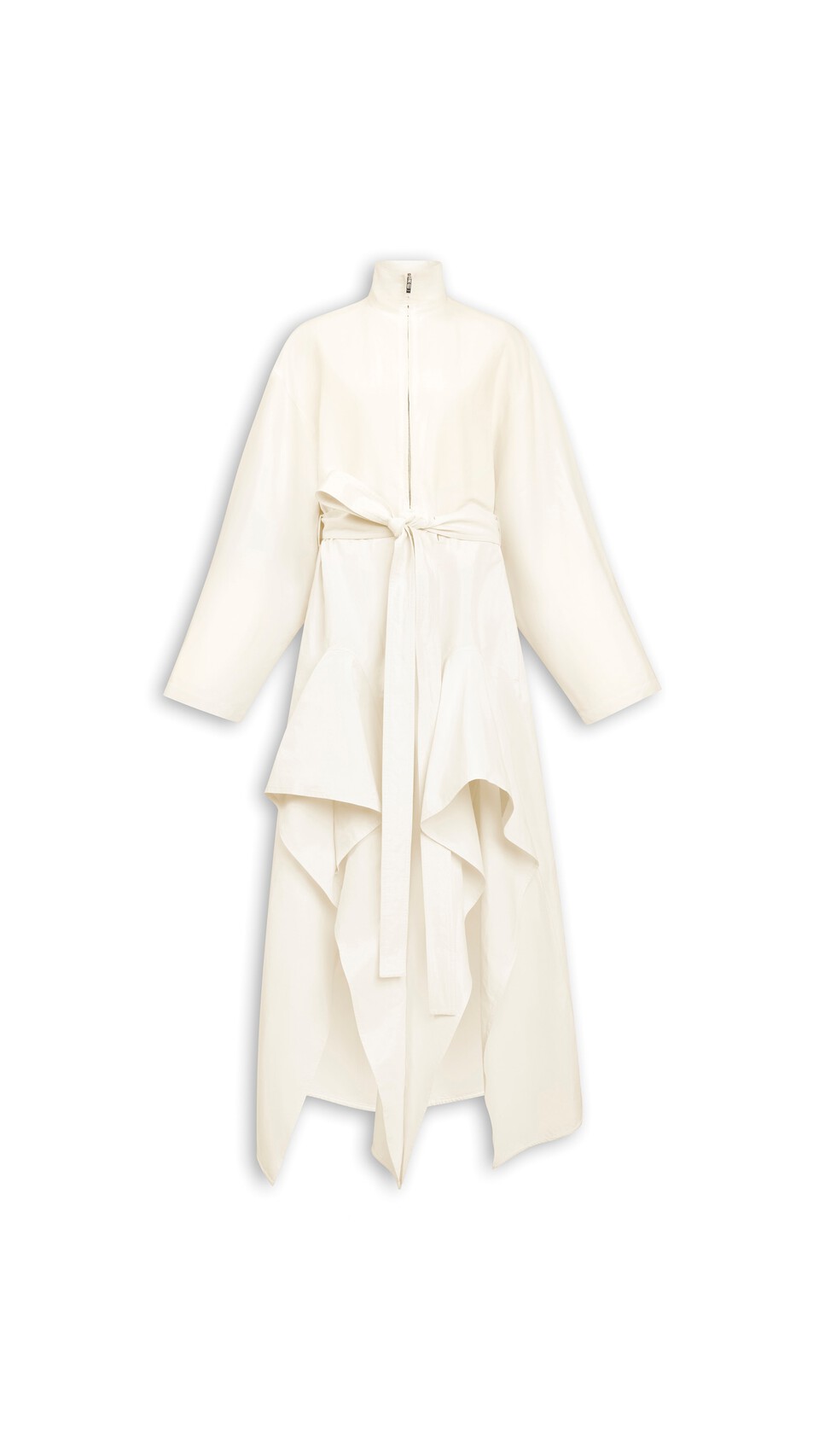 ALA&Iuml;A POPLIN RUFFLE JUMPSUIT IVORY