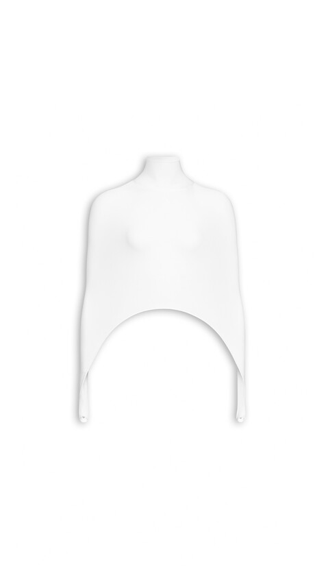 ALA&Iuml;A SECOND-SKIN TENSION TOP WHITE