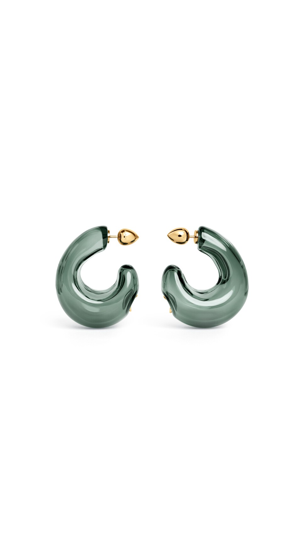 ALA&Iuml;A BUBBLE HOOPS EARRINGS GREY