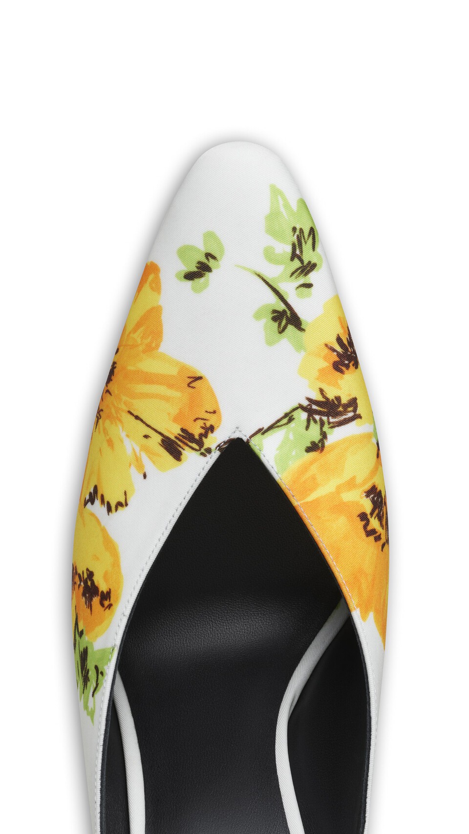 ALA&Iuml;A CONE MULES IN FLOWER PRINT WHITE/YELLOW - View 4