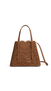 BROWN - ALA&Iuml;A MINA 25 BAG IN VIENNE WAVE NUBUCK