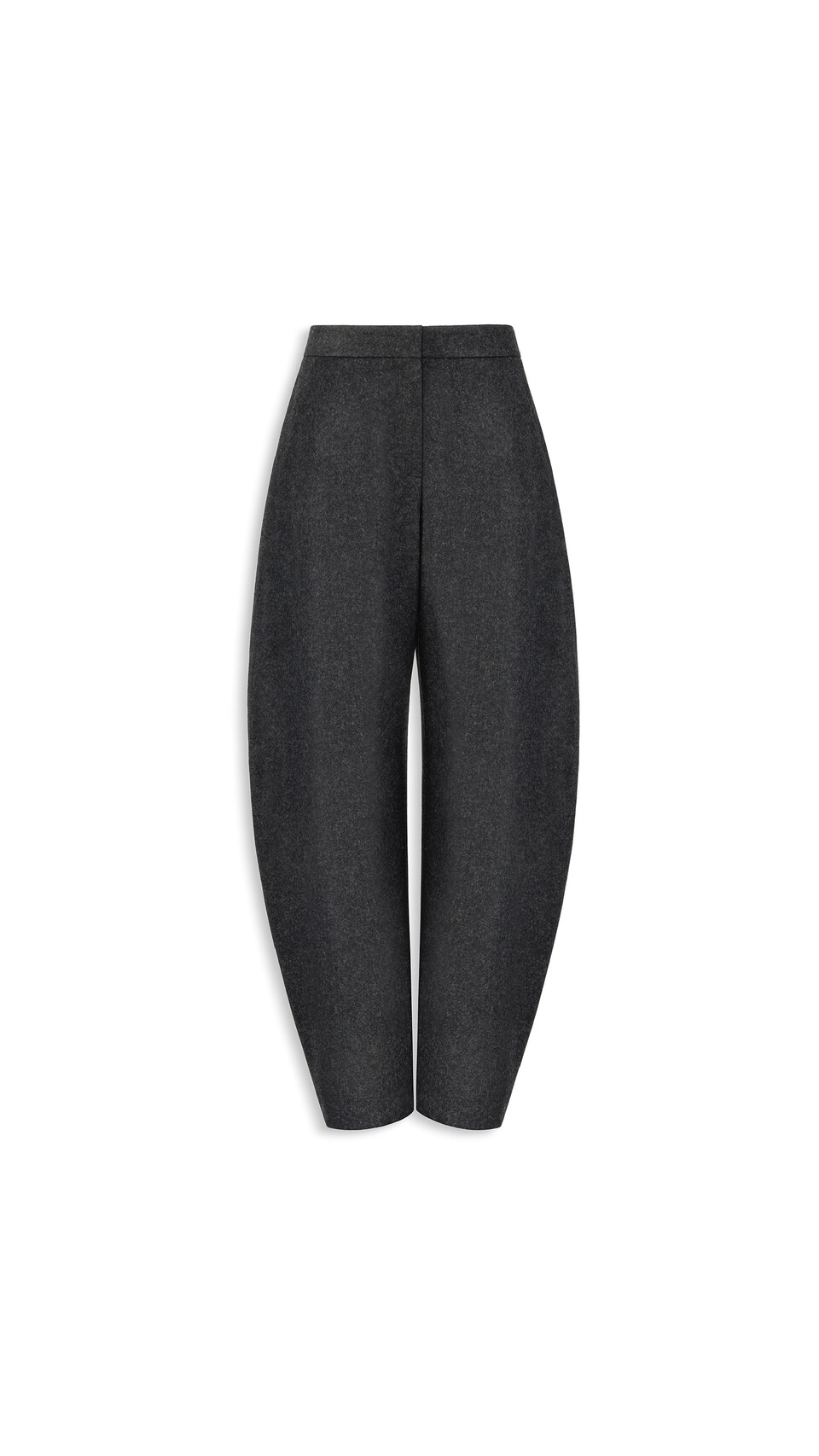 ALA&Iuml;A PANTALONI ARROTONDATI IN LANA LEGGERA ANTRACITE