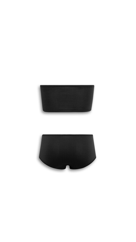 ALA&Iuml;A SECOND-SKIN KNIT LINGERIE SET BLACK - View 2