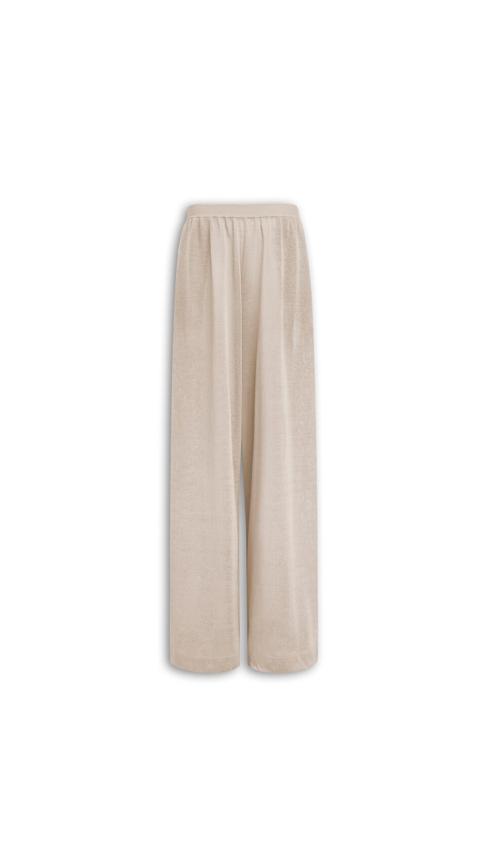 ALA&Iuml;A FLUID SILK LINEN PANTS BEIGE