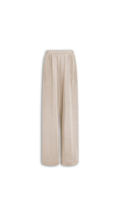 BEIGE - ALA&Iuml;A FLUID SILK LINEN PANTS