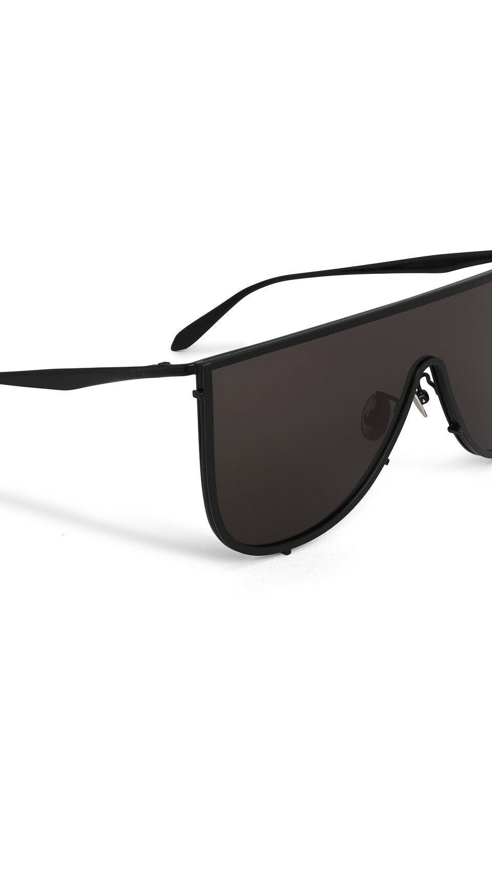 ALA&Iuml;A MASK SUNGLASSES IN METAL BLACK - View 3